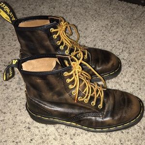 Vintage Made in England Dr. Martens Brown Leather Size 9 Women